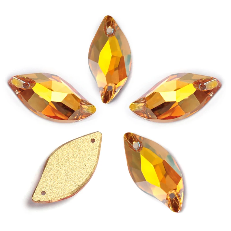 CTPA3bI ورقة K9 يتوهم الزجاج خياطة على أحجار الراين كريستال AB/واضح/الذهب الخياطة ستراس للمجوهرات فستان الزفاف أكياس الملابس #3