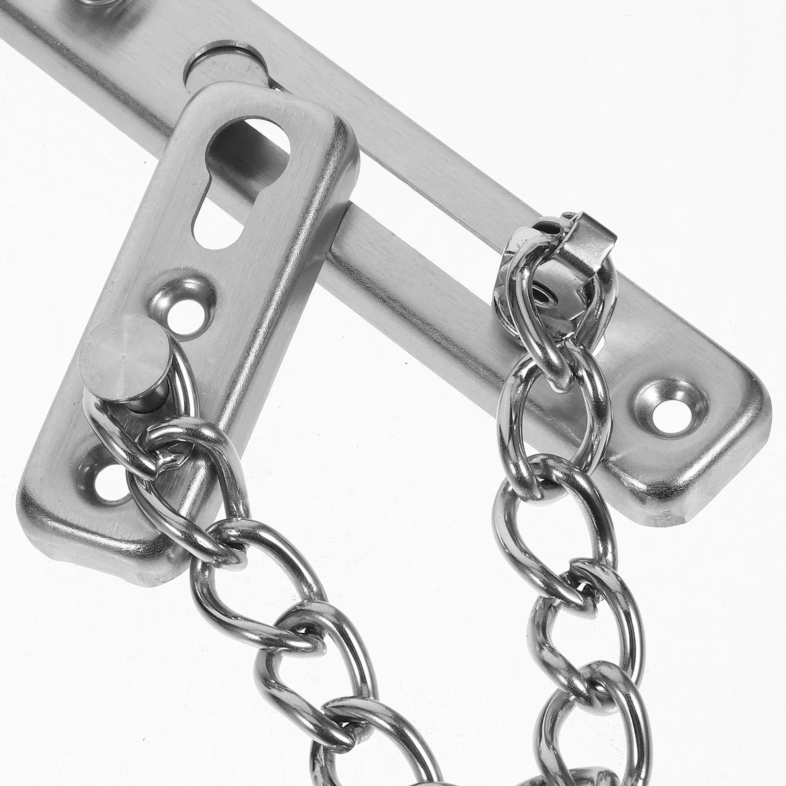 1Set Door Chain Lock Stainless Steel Security Lock Indoor Safety Chain Latch for Hotel Home Office Bedroom Garage Gate view 4