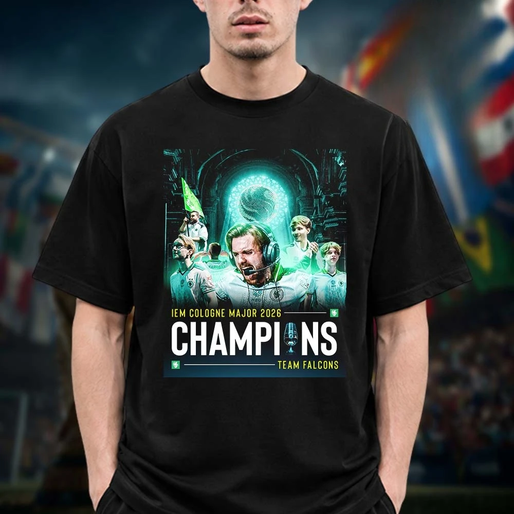Camiseta Unisex con Gráficos de Niko del Equipo Falcons de Colonia 2026, Nueva Colección Verano 2026, 100% Algodón, Ropa Urbana para Hombre, Camiseta de E-sports, Regalos para Fans