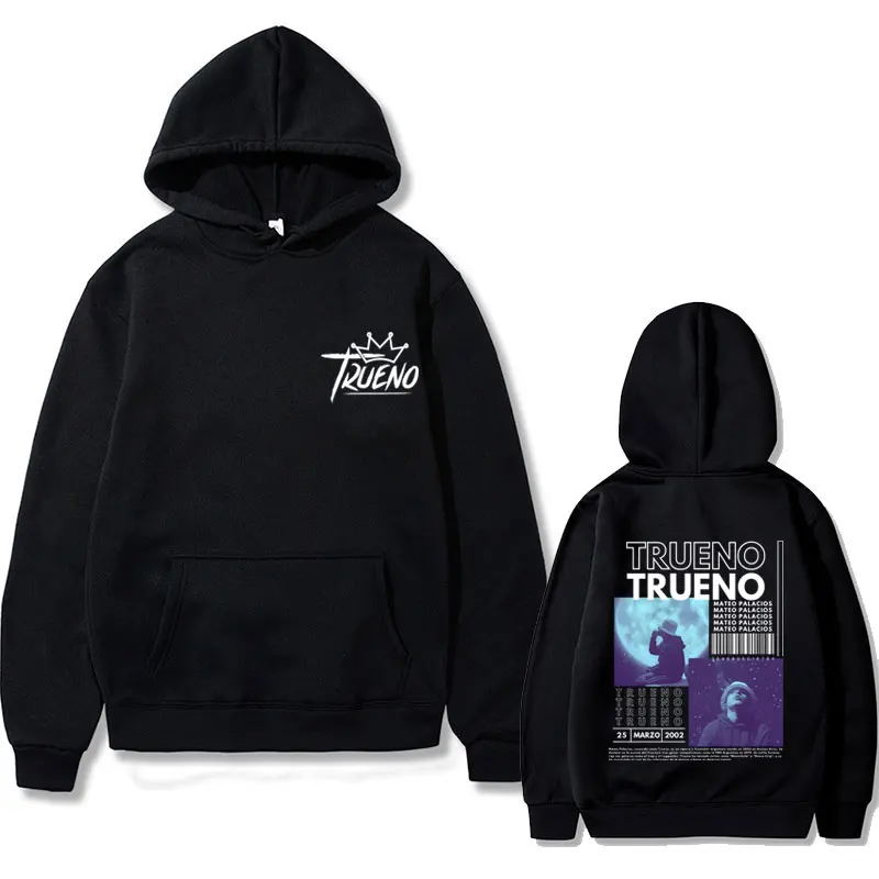 Rapper Trueno Mateo Palacios Album Graphic Hoodie Male Fashion Streetwear Men Women Hip Hop Oversized Fleece Pullover Hoodies