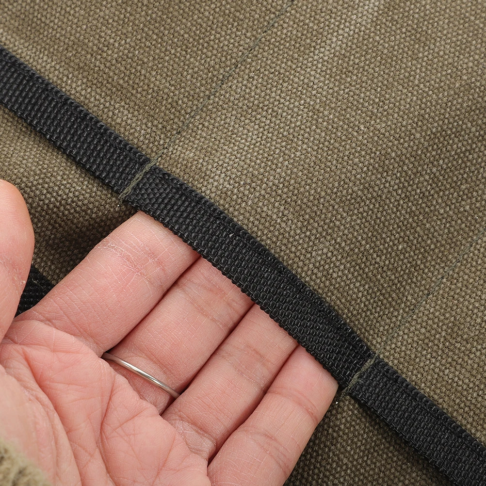 

2Pcs Canvas Tool Roll Bag Multipurpose Tool Organizer Lightweight Repair Storage Pouch Electrician Hanging Utility Tools Holder