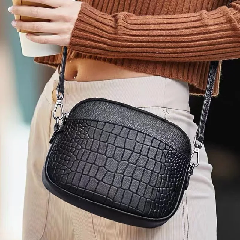 Functional Light Genuine Leather Shoulder Bag Purse Fashion Clutch Bag Evening Party Purse Bag Super Soft Bolsas#WG211