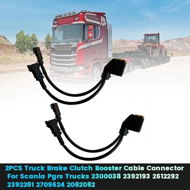 2PCS Truck ECA Clutch Booster Cable Connector 2709624 2082082 For Scania Pgrs Trucks 2300038 2392193 2612292 2392281