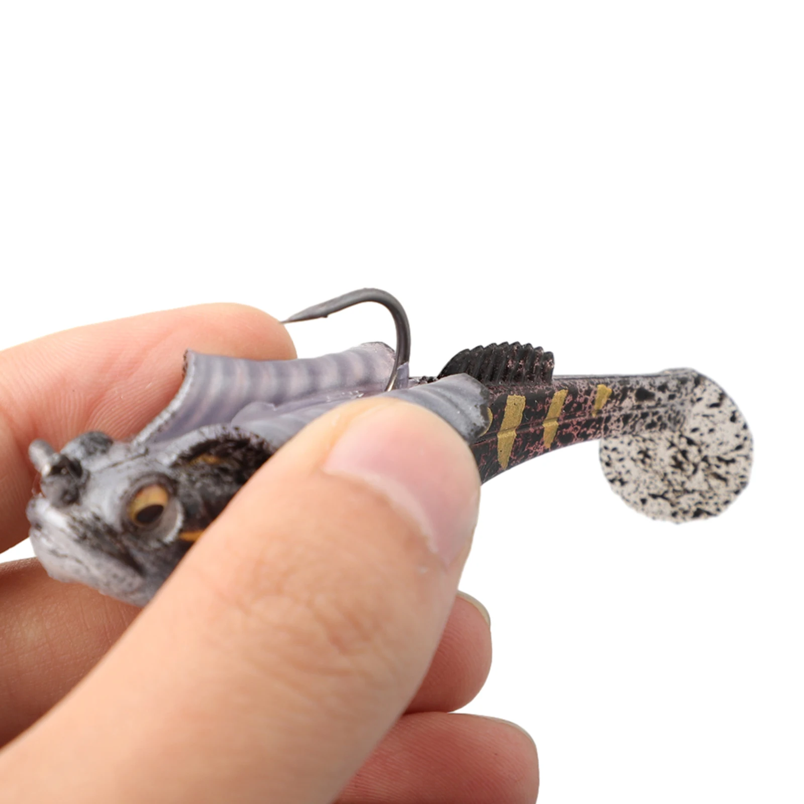 1Pcs 14g Fishing Lure Soft  Body Paddle Tail Swimbait Megabass Dark  Sleeper Bass Wobblers 7.5cm Dark  Sleeper Soft Lure