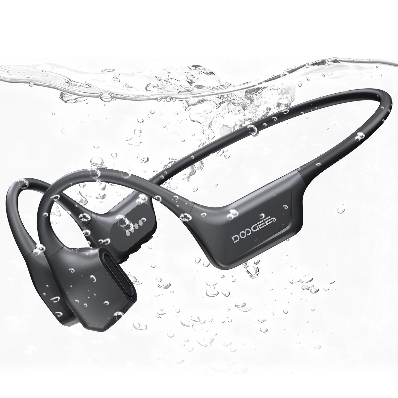 DOOGEE BoneAir Swim Bone Conduction Hoofdtelefoon IP68 Waterdicht Bluetooth 5.4 Sport Hoofdtelefoon Open Oor voor Hardlopen, Fietsen