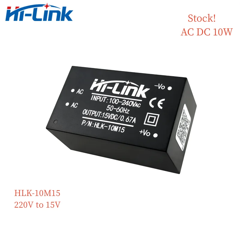 Hi-Link HLK-10M05 10M12 10M15 10M24 10M03 220v 5V 10W AC DC conversor de módulo de fonte de alimentação de comutação isolada