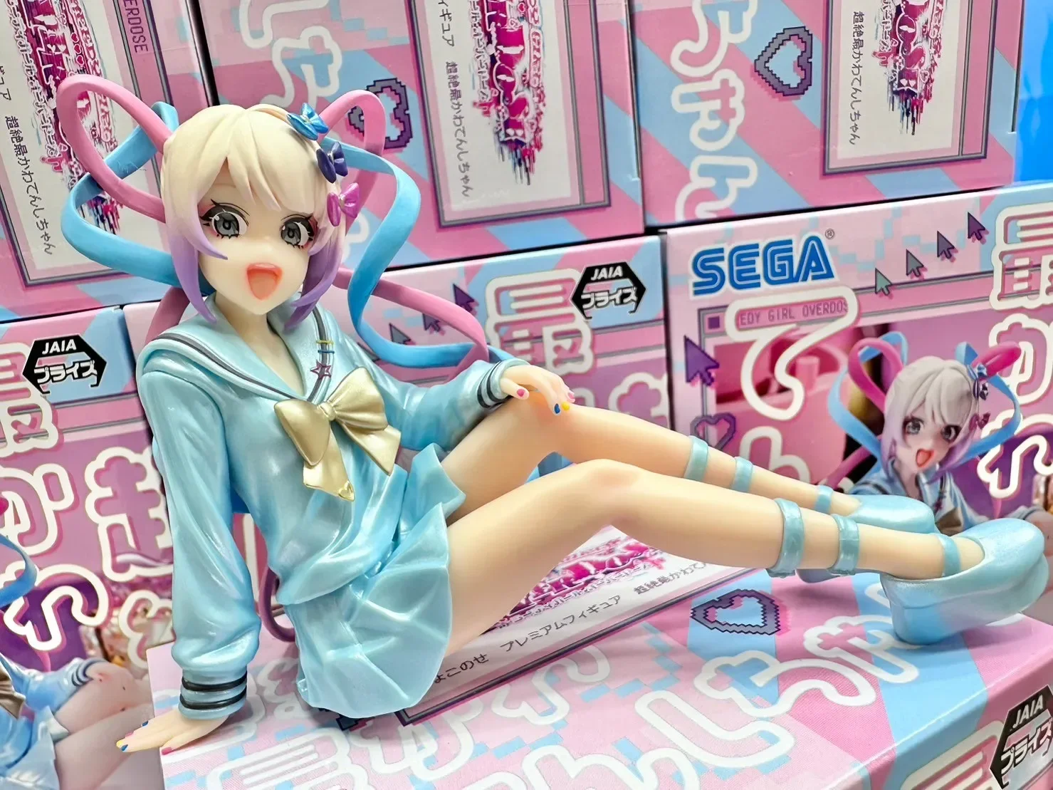 Original Sega Needy Girl Overdose Chokonose Premium Figur Chouzetsu SaiKawa Tenshi Chan Anime Action Modell Spielzeug Geschenk Auf Lager