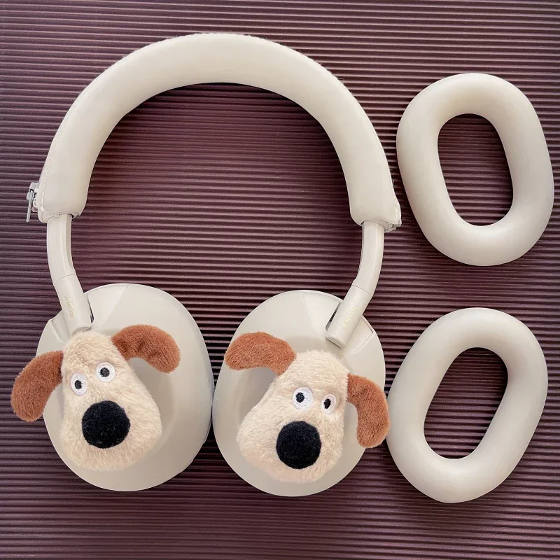 Sony WH-1000xm4 Case Dog Headphone Case WH-1000xm5 Accessory Custom Cute Earphone Case Earmuffs Head Beam Protective Cover Gifts