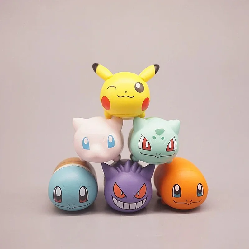 

In Stock Anime Figure Pok é Mon Mini Action Figure 6pcs Set Stackable Figure Toys Desktop Decoration Surprise Gifts For Fans