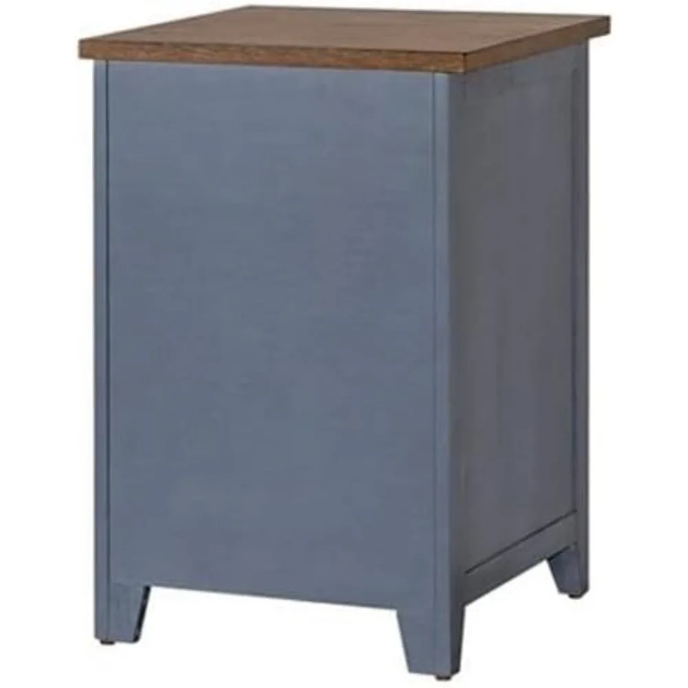 خزانة ملفات المزرعة الخشبية الزرقاء ذات الثلاث أدراج للتخزين