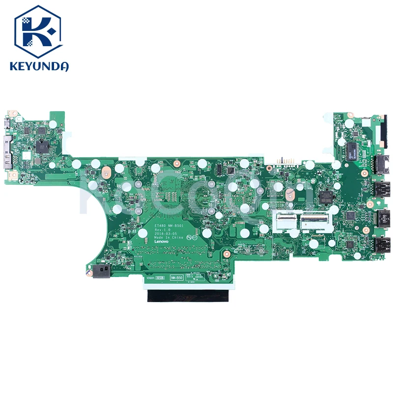 Imagem -05 - Placa-mãe Portátil para Lenovo Thinkpad Et480 Nm-b501 T480 Notebook Mainboard i3 i5 i7 8ª Geração Cpu Gpu Mx150 2gb 01yr332