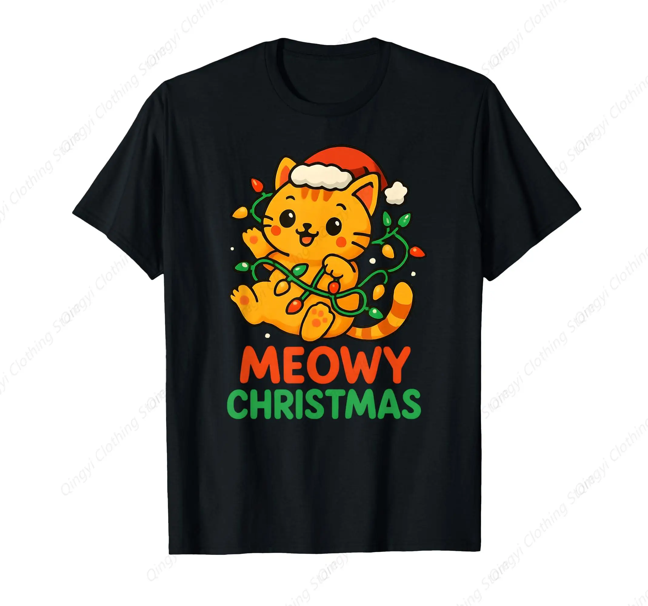 

Meowy Christmas Cute Orange Tabby Cat T-Shirt