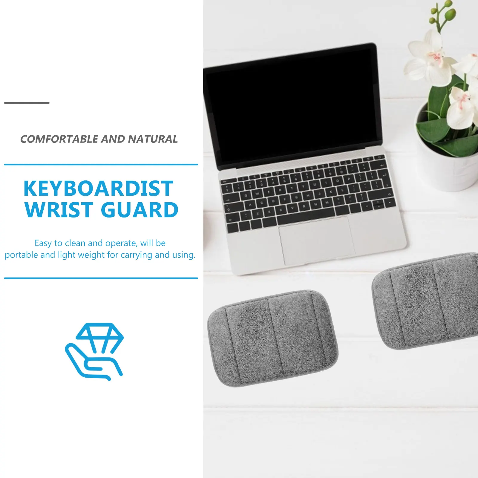 

2Pcs Hand Elbow Pad Keyboard Wrist Rest Smooth Gaming Office Home Travel Mouse Mat Easy Clean Portable Lightweight