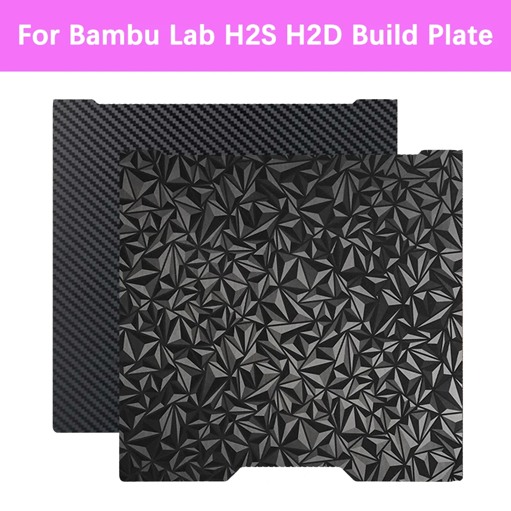 H2S Build Plate 350x320mm PEO PET PEY Dubbelzijdig bedrukte PEI Spray Magnetische Verzinkte Staal Film voor Bambu Lab H2D 3D Printer - afbeelding 2