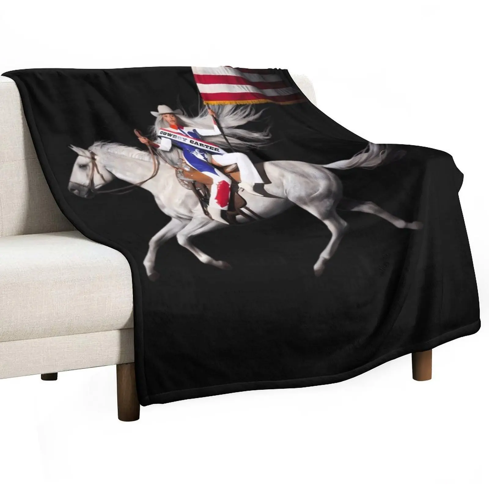 Cowboy Carter Throw Blanket Soft Big Thermals For Travel Sofa Summer wednesday Summer Beddings Blankets
