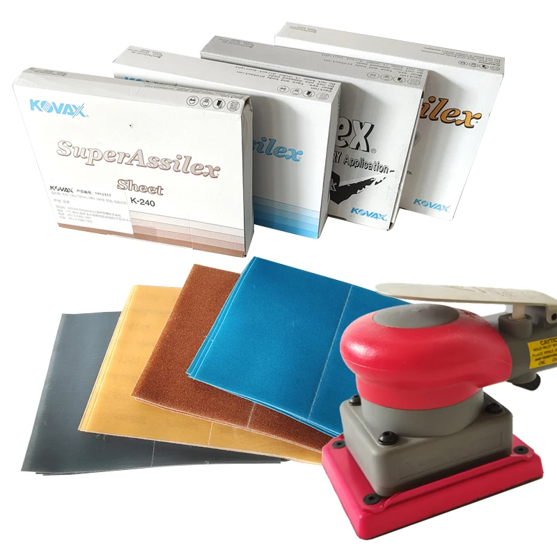 

KOVAX Автомобильная наждачная бумага Шпатлевка Шлифовальный лак Полировка флокированная наждачная бумага 240/1500/2000/3000 абразивная зернистость