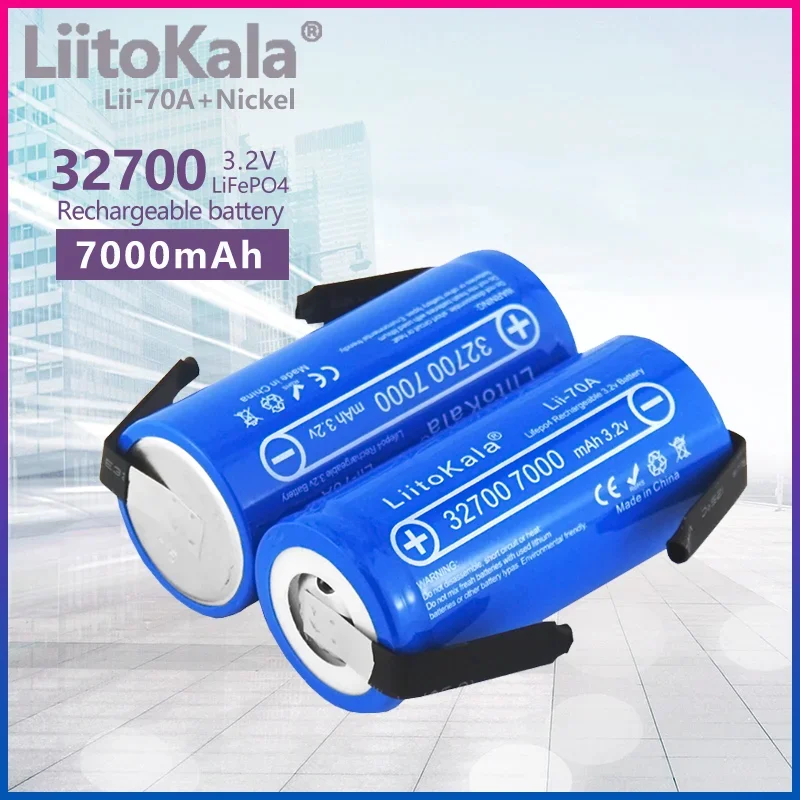 6PCS LiitoKala 3.2V 32700 7000mAh LiFePO4 Battery 35A Continuous Discharge Maximum 55A High power Batteries for Power tools