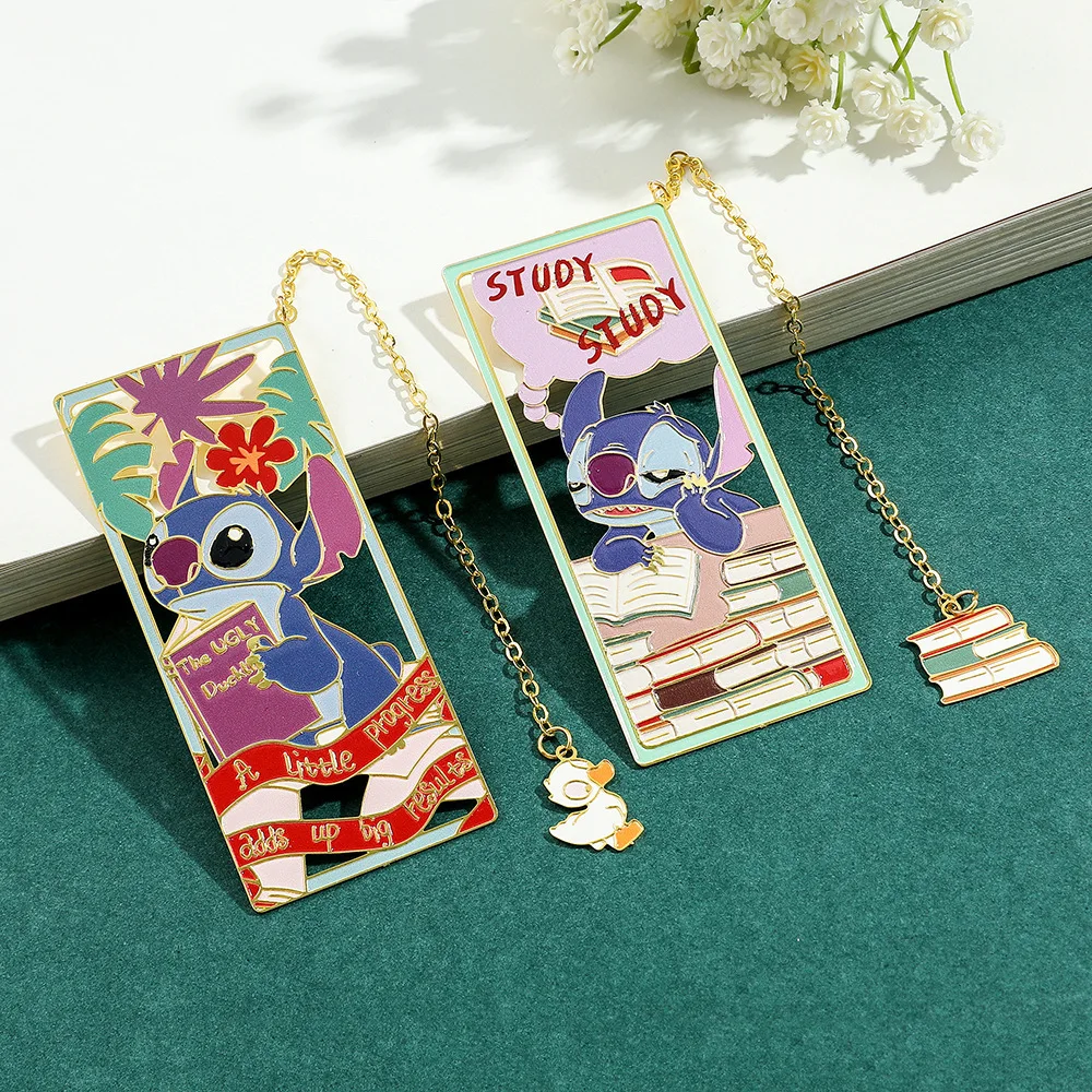 

Disney Stitch Bookmark for Book Lover Gifts Disney Fan Kawaii Stitch Book Page Paper Clip Mark for Friends Kids Reading Supplies