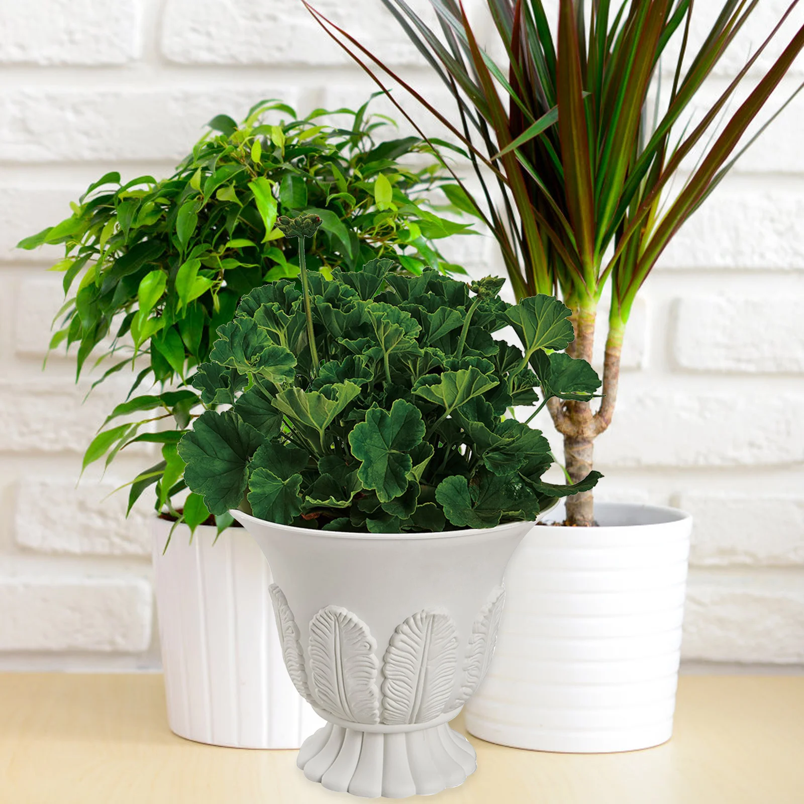 

Delicate Roman Flowerpot Weatherproof Uv Resistant Home Office Wedding Party Supply Front Porch Planters Planter