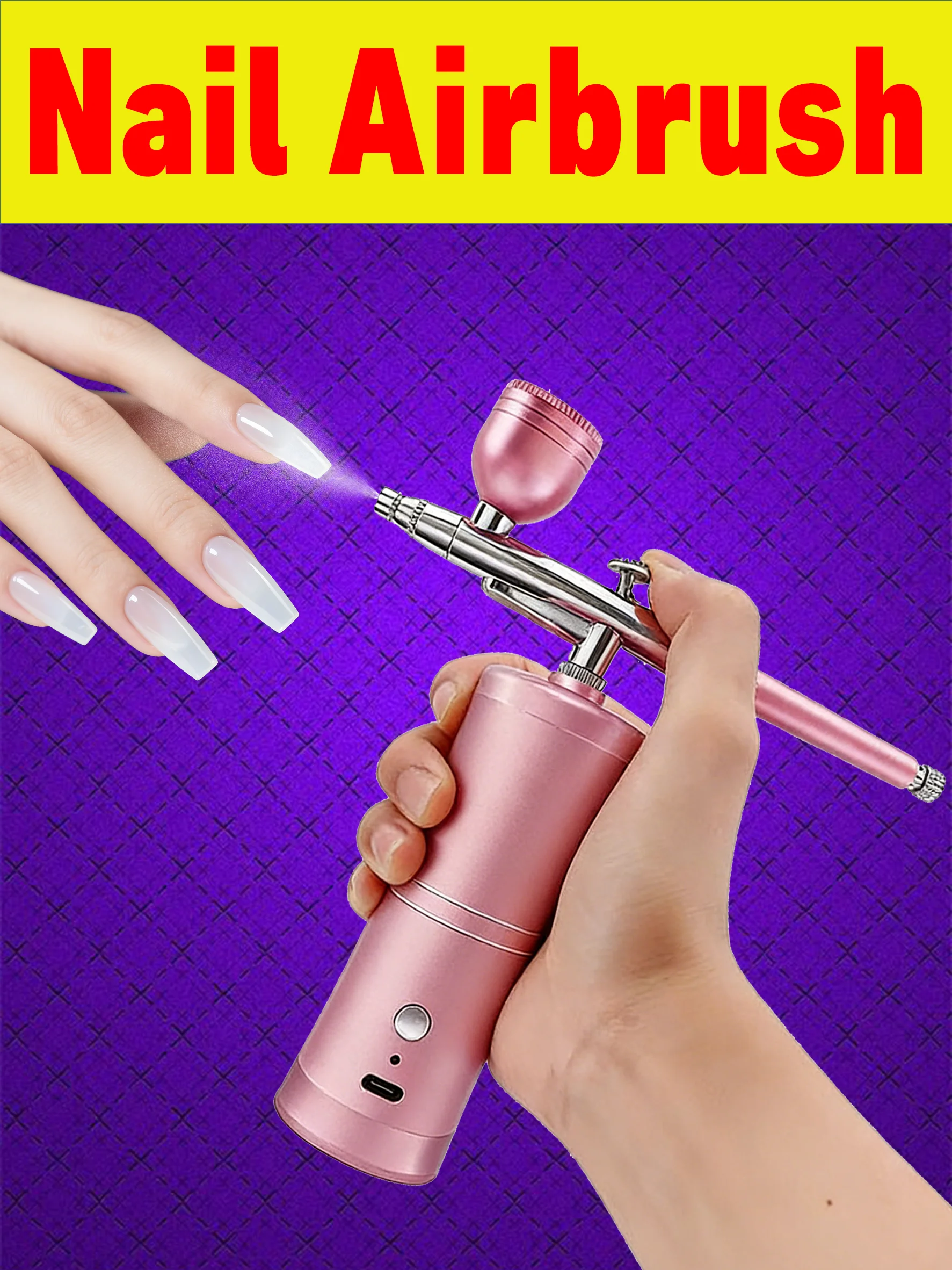 

Airbrush Nail Art Painting Kit with Compressor Mini Airbrush for Nail Art Cake Painting Portable Hand Sprayer Gun Airbrush Nail