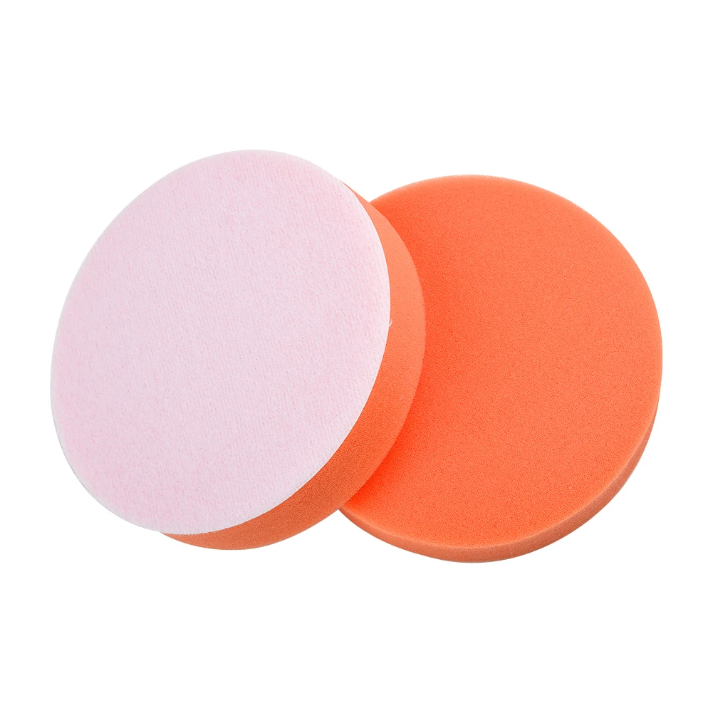 2pcs Car Polishing Sponge Pads Polishing Buffing Pad Flat Sponge Polisher Buffer Pads Clean Auto Paint Maintenance Cares