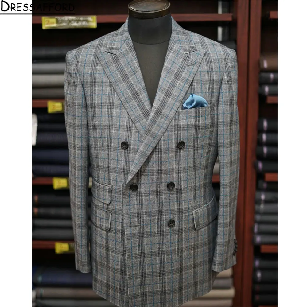 

Gray Sanding Men Suits Lattice Two Pieces Groom Wear ( Jacket + Pants )