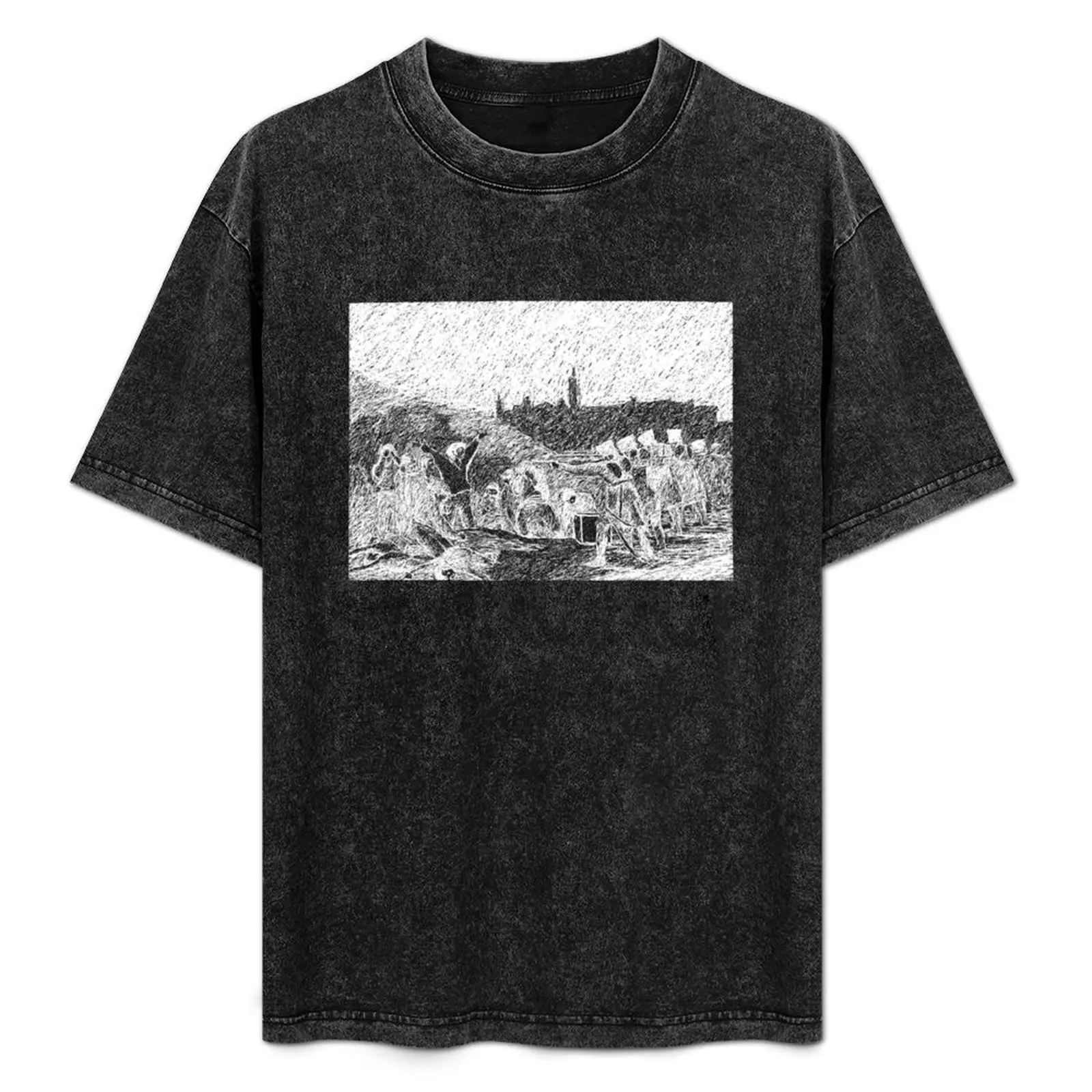 Camiseta The Executions of Goya Blanco, básica y sencilla, para primavera y verano