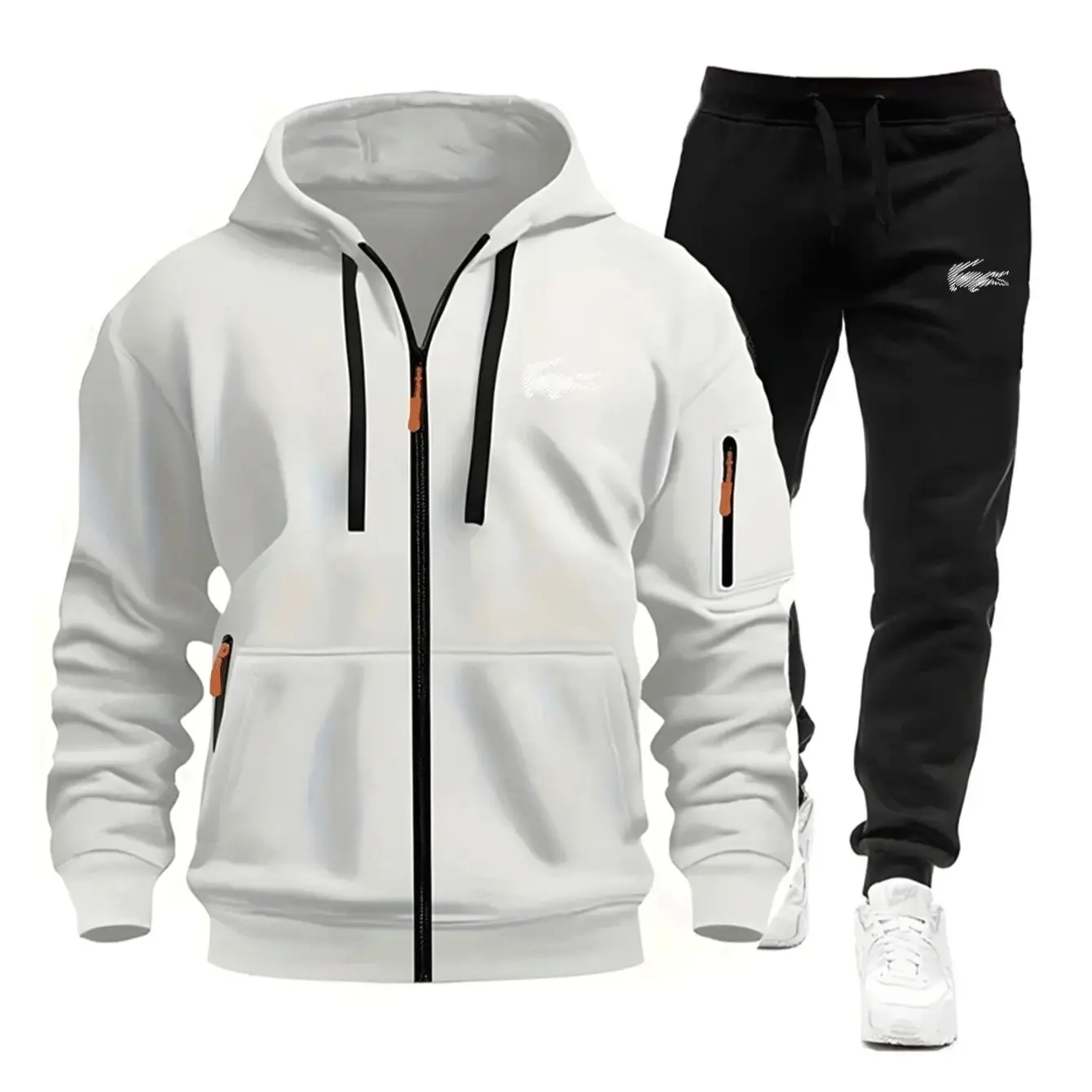 2026 Hot Sale Men's Tracksuit Zipper Hoodie and Sweatpants Urban Casual Fashion Sportswear Fall/winter Daily Training Sport Suit