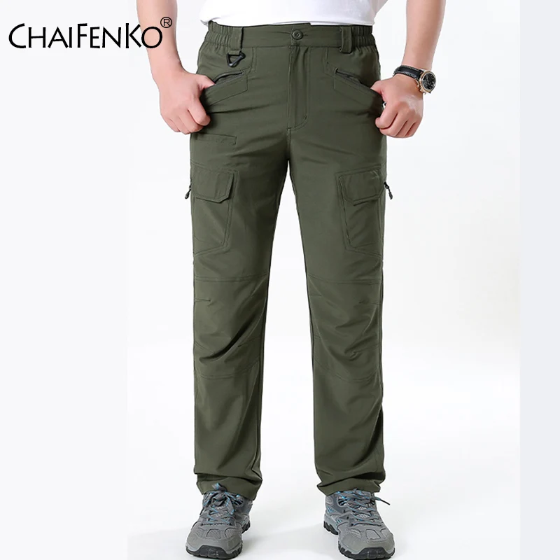 

Summer Elasticity Ventilate Man Quick Drying Pants New Fashion Leisure Solid Sports Trousers Outdoor Jogging Hiking Cargo Pants