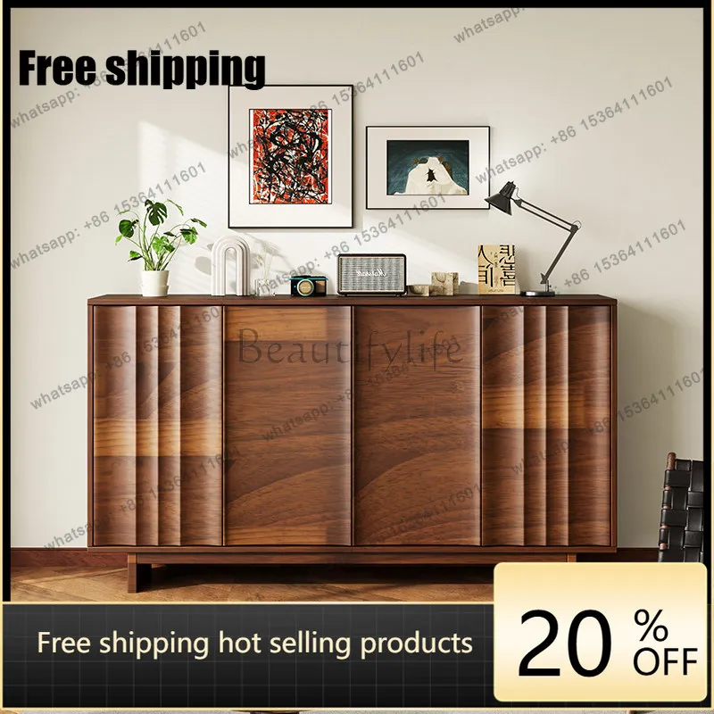

LD33 simple modern dining side cabinet wabi-sabi wind porch Italian minimalist entry shoe cabinet