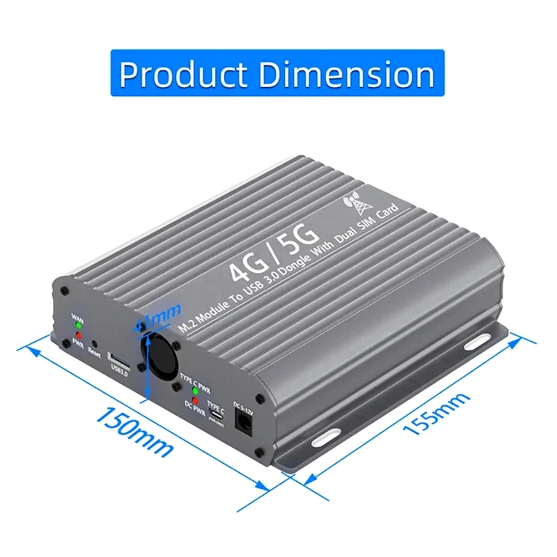 NGFF-Adaptateur M.2 vers USB 3.0, carte sans fil, Riser, touriste, refroidissement, emplacement pour GérepiCard pour Epi/ Micro-Epi/ Characterepi4 G 5G Tech Durable