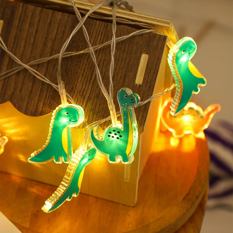Dinosaurier-Lichterkette für Kinderzimmer, Acryl-Lichter für den Innenbereich, Party-Dekoration, Jungenzimmer-Licht, Weihnachtsdekoration 601 – Detail 12
