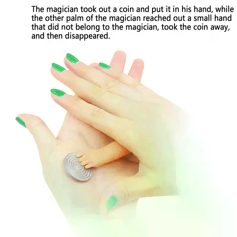 1PC Toys Soft Prop Terrifying Coin Finger Children Magic Hand Silicone Mini Novelty the Disappearance Little Creative
