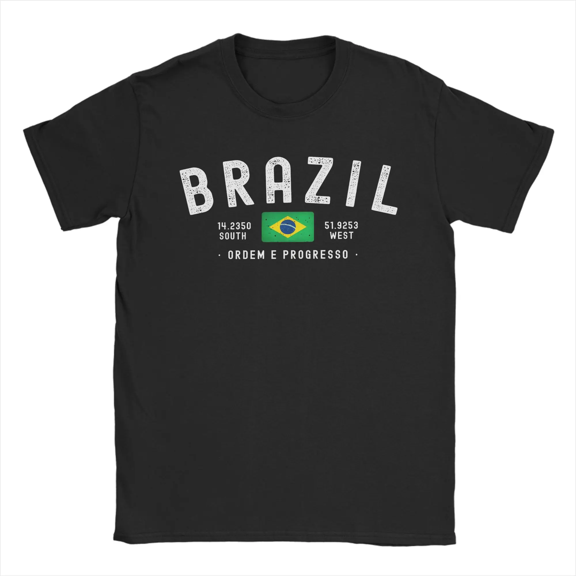 Brazil Brasil Coordinate Mark Cotton T Shirt For Male Summer  Classic T Shirts Harajuku Tees Big Size Casual Tops