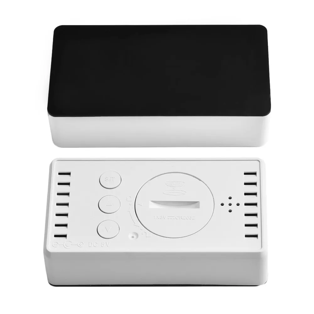 Calendar Alarm Clock Timer Decoration Digital Display Electronic Home LED Multifunction Plastic Portable Small