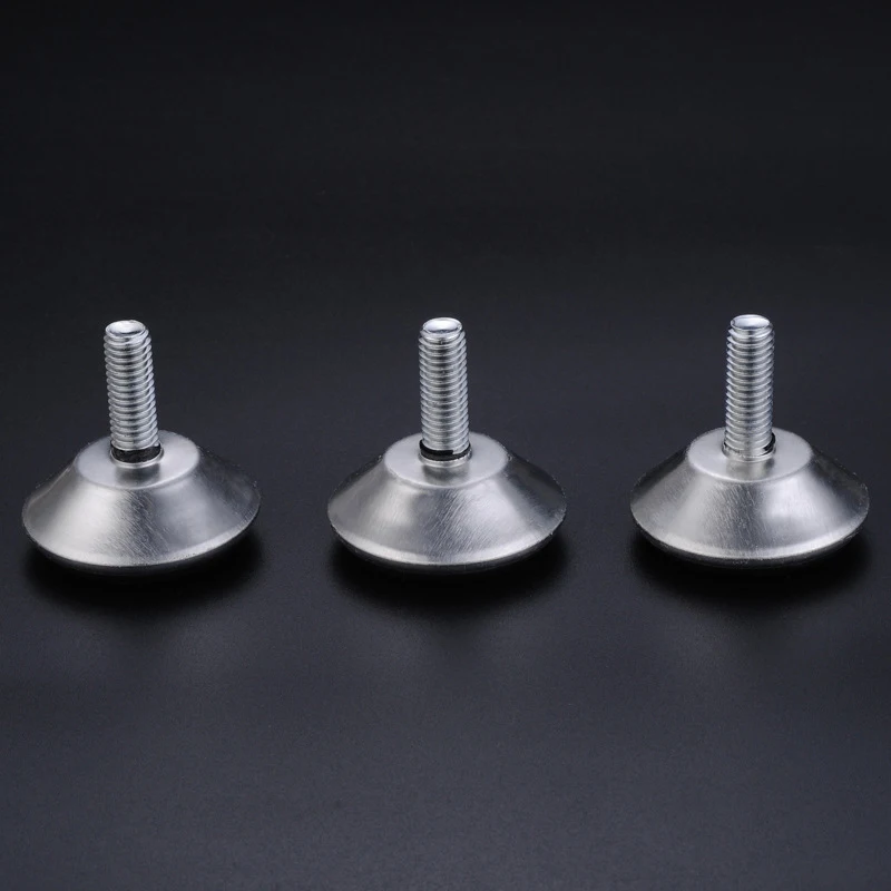 5pcs Steel Furniture Legs Anti-slip Base Table Cabinet Leg Pad Adjustable Leveling Feet Leveler M8 M10 Screw 15mm-27mm