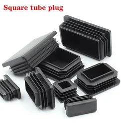 Black Square Plastic Square Table Foot Cap 30x30 50x50mm Tubing Insert Plug Hole Cover Chair Anti-Slip Foot Protector Home Decor