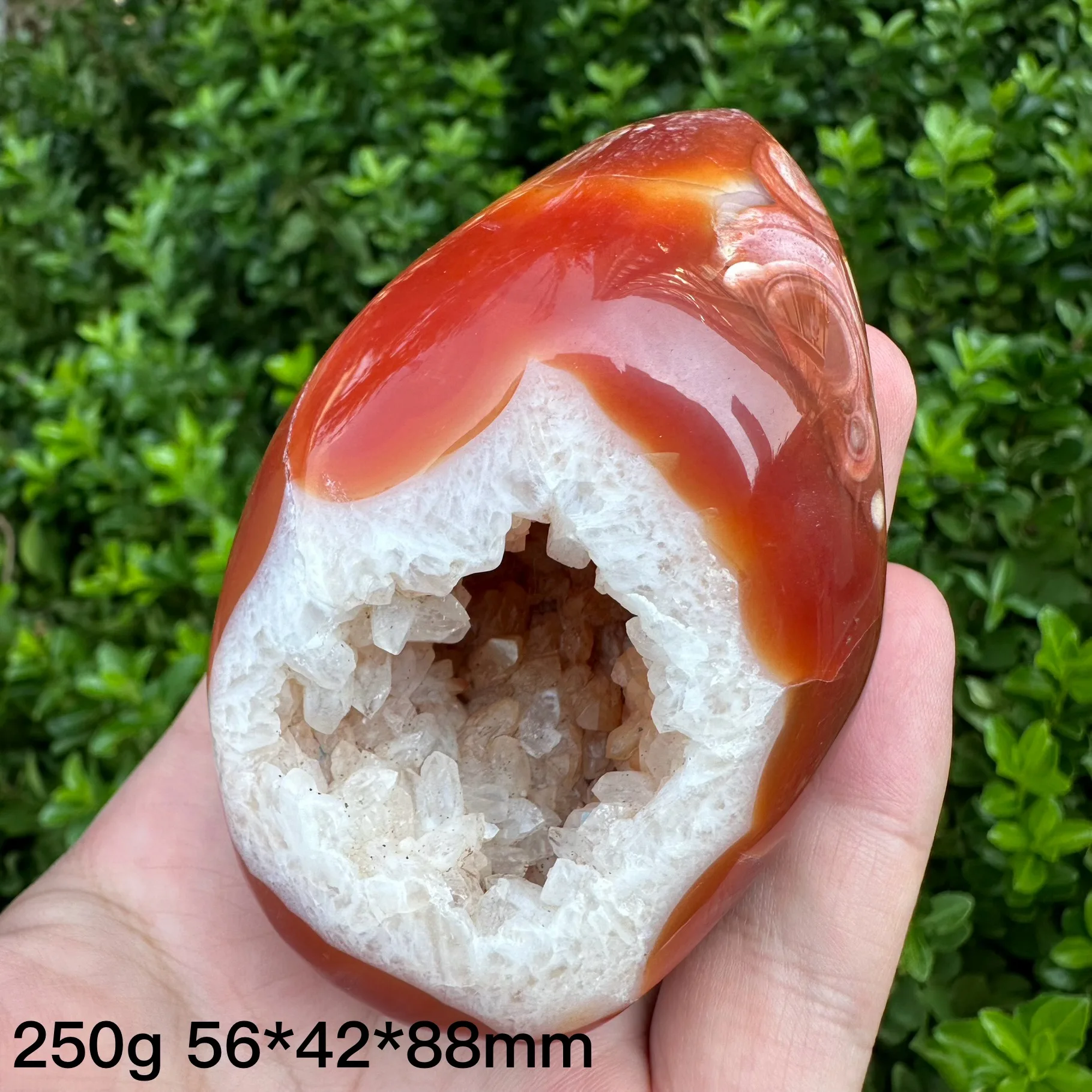 Natural Colorful Red Agate Geode Polished Crystal Cluster Carnelian Druzy Quartz Rock Reiki Healing Stone Home Decoration