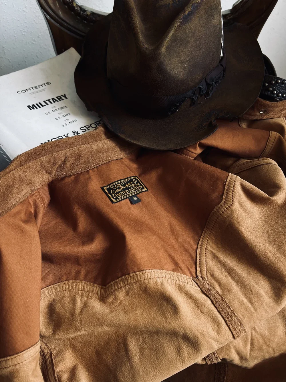 Blunt Razor  American Vintage Uncoated Translucent Dyed Crafted Suede Cowhide Unlined Western Shirt