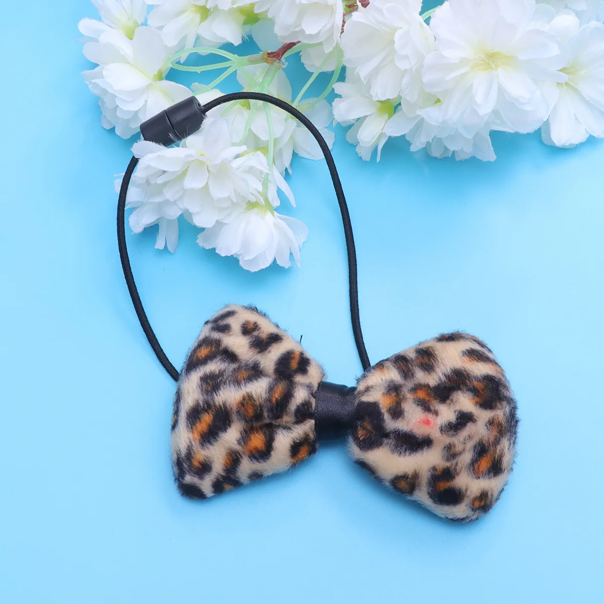 4-częściowy zestaw do włosów w panterkę z ogonem i krawatem, stylowe akcesoria na imprezy o tematyce zwierzęcej, idealne na Halloween, festiwale, kostiumy i występy.