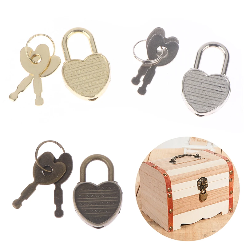 1pcs Mini Padlocks Key Lock With Key Luggage Lock For Zipper Bag Backpack Craft Diary