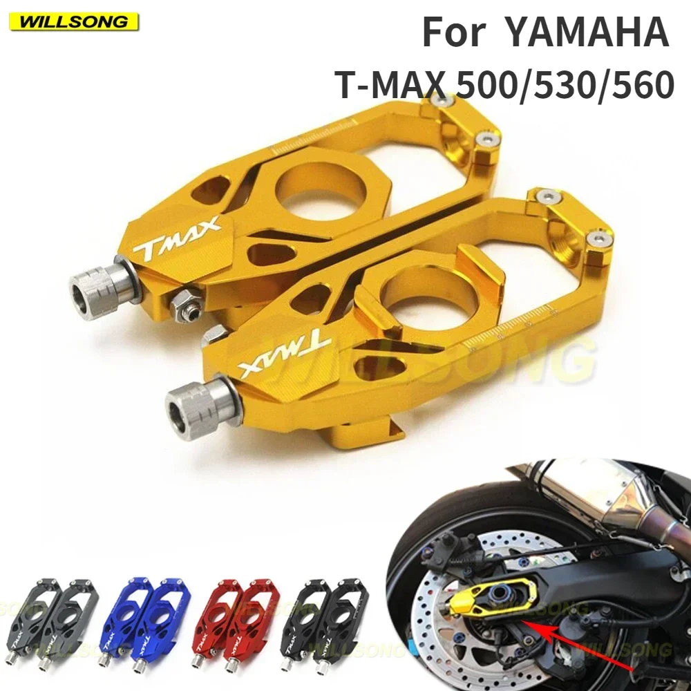 For YAMAHA TMAX 500/530/560 Rear Wheel Axle Fork Chain Adjuster Slider Regulator Tension Fastener Motorcycle Accessories