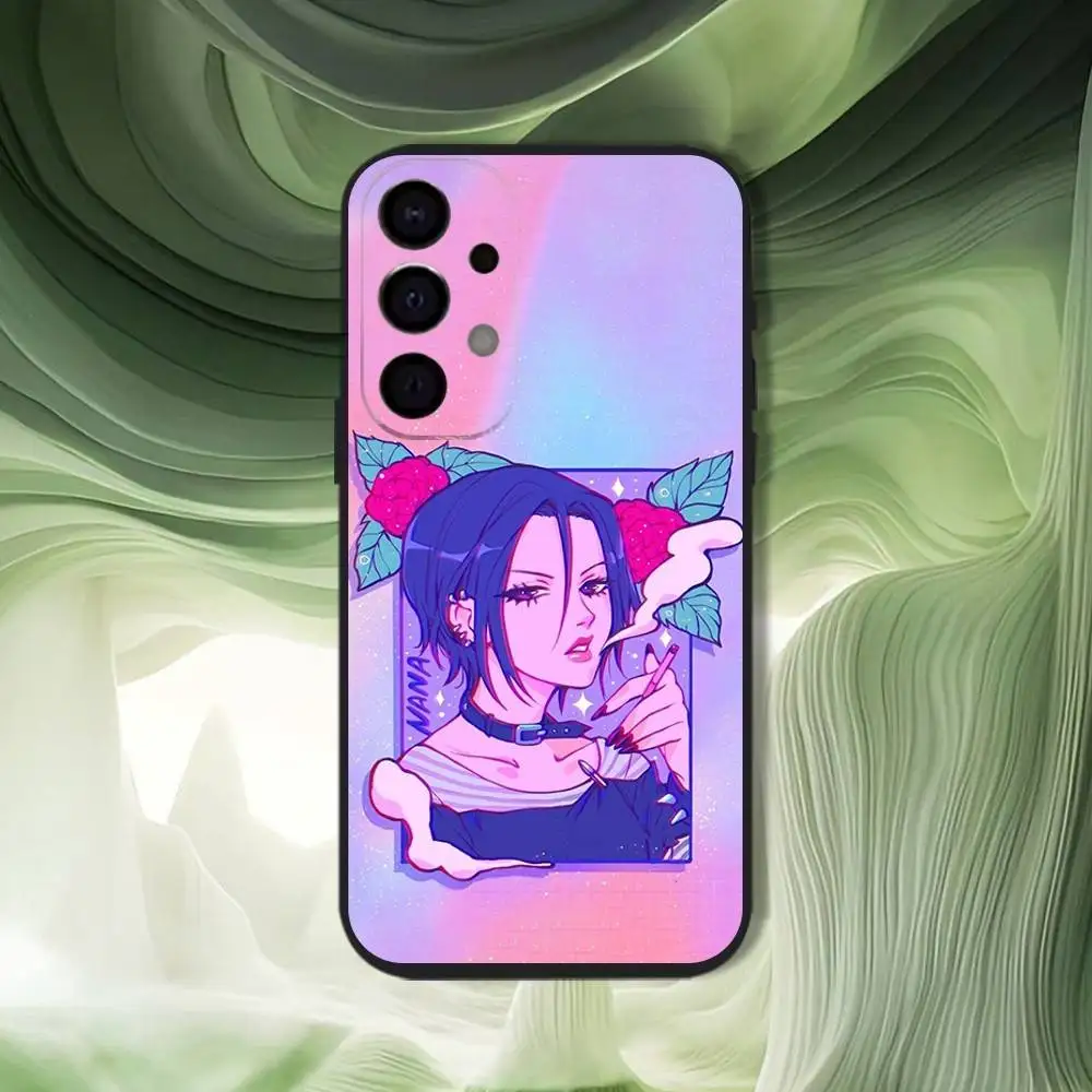 เคสโทรศัพท์ลายการ์ตูนอนิเมะ ออซากิ นันนา สำหรับ Samsung S25,S24,S21,S22,S23,S30,Ultra,S20,Plus,Fe,Lite,5G สีดำ