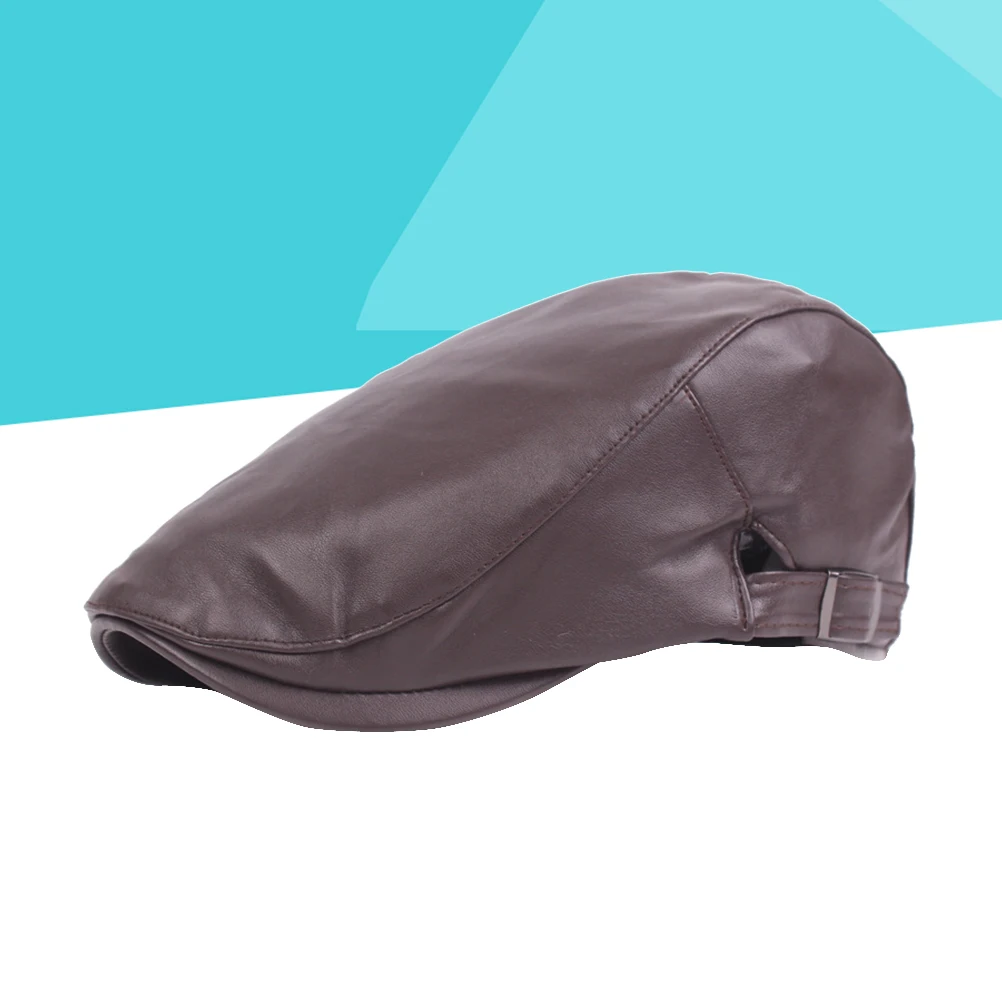 

Newsboy Cap Men Women Adjustable Vintage Style Wide Brim Sun Protection Winter Warm Hat Brown One Size Fits Most