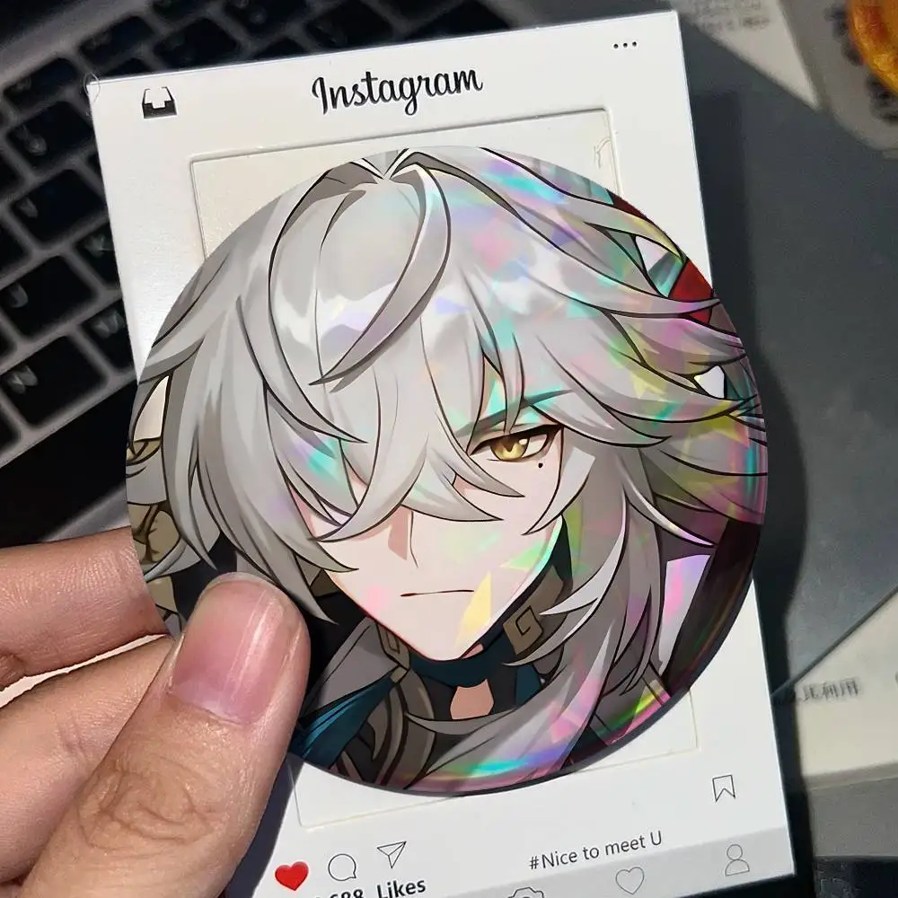 Sunday Game Honkai Star Rail For Badge Laser Holographic Custom Badge Image Metal Lapel Brooch For Clothing Backpack Decorative