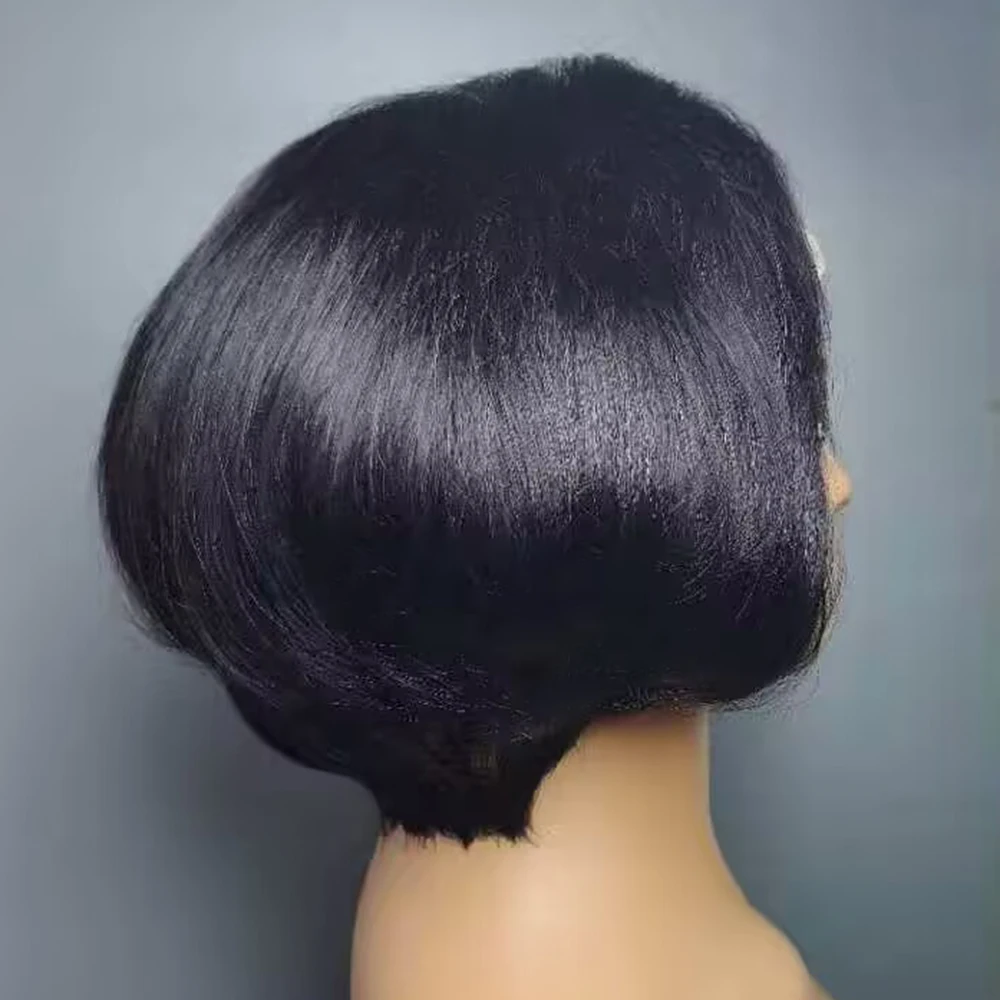 High Density 4*4 Lace Closure Human Hair Wigs Side Part Straight Lace Closure Wigs Pre Plucked HairUGo