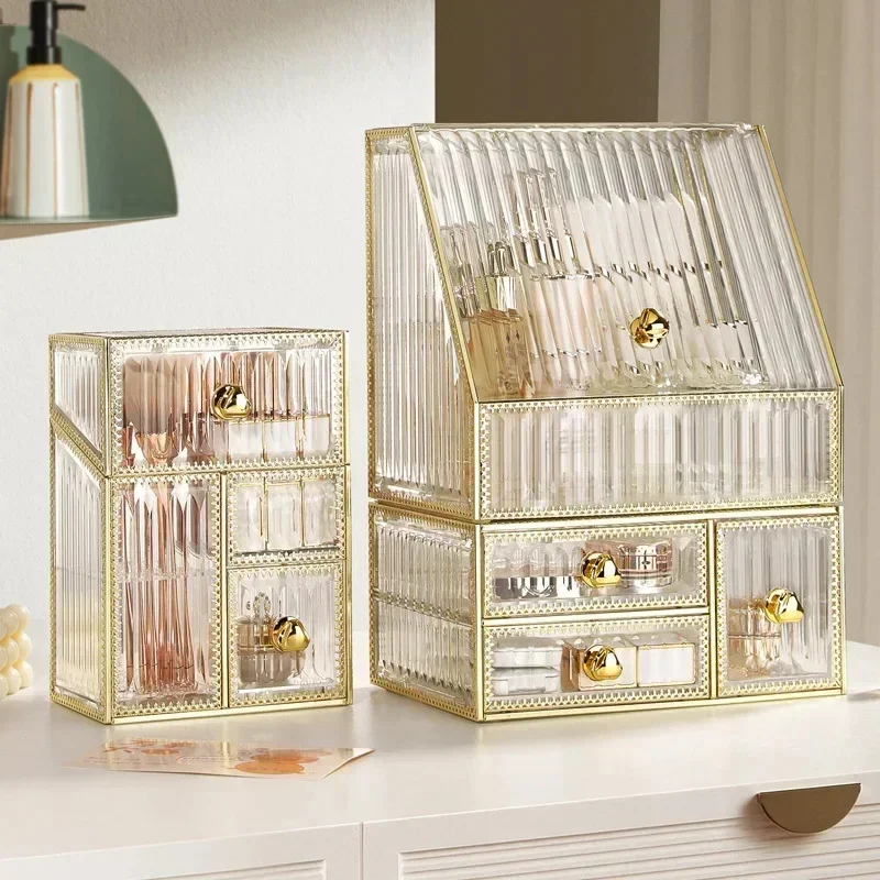 Storage Acrylic Holder Earring Jewelry Home Capacity Box Large Watch Organizer Skincare Makeup Lipstick Rack Brush Cosmetic