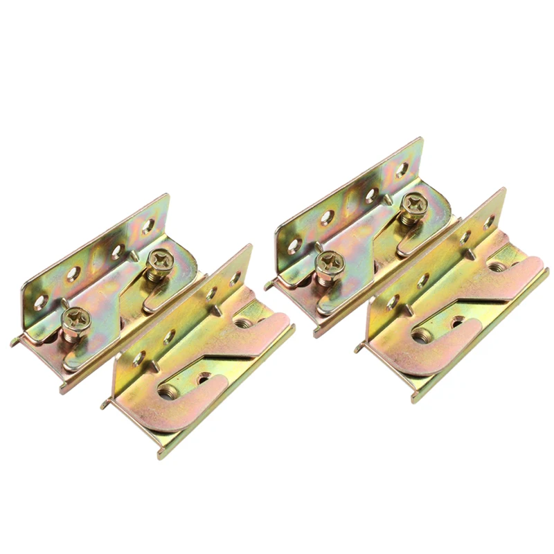 Bed Rail Bracket - Bed Rail Fittings - Heavy Duty Non-Mortise - Set Of 4 (Screws Included)-AB09