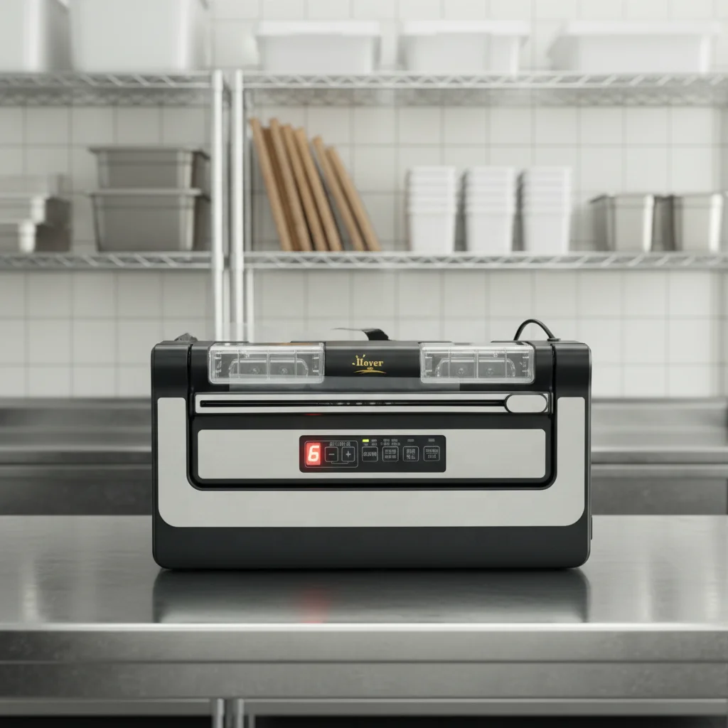 Hover Electric Plastic Skin & Sausage Vacuum Packing Machine with Automatic Sealer for Meat Food Commercial & RV Use