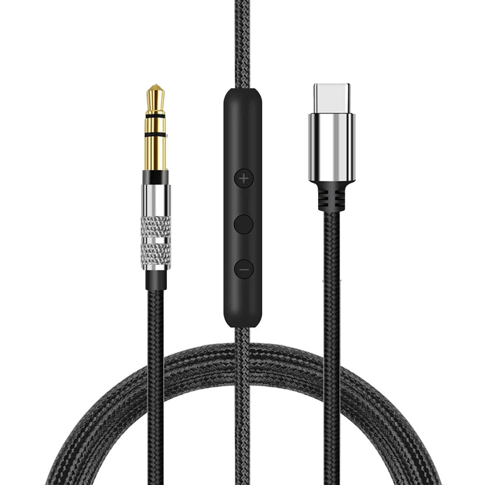 Cabo de extensão USB OFC trançado tipo C para Sony MDR-XB950BT MDR-XB950N1 MDR-XB950B1 MDR-1ABT MDR-1RBT MDR-1RNC